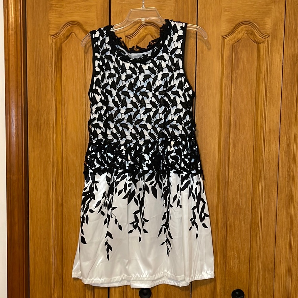Macys Black and White Formal Dress